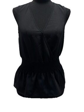 Chelsea28 Sleeveless Black, Lightweight Blouse, V-Neck, Size Small, NWT